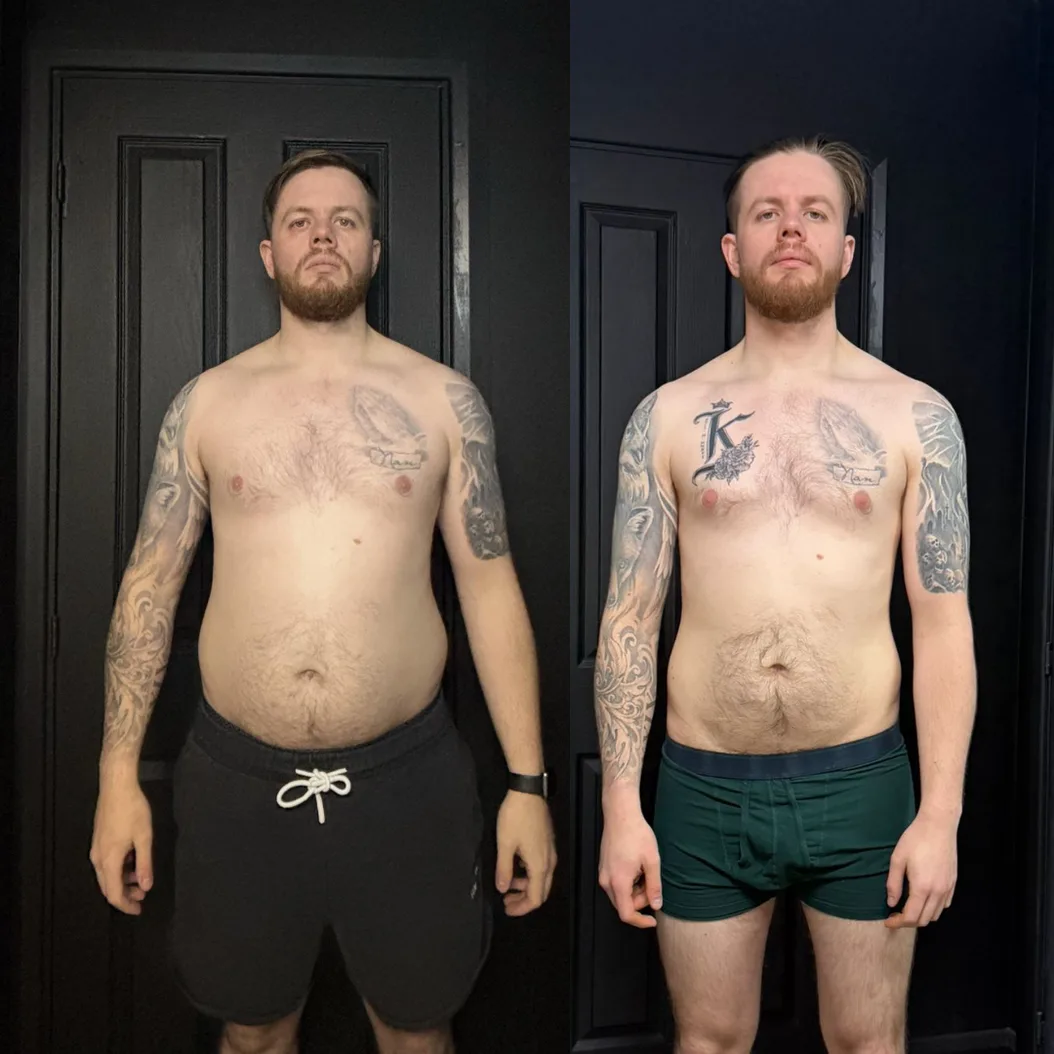 Mike — before and after transformation
